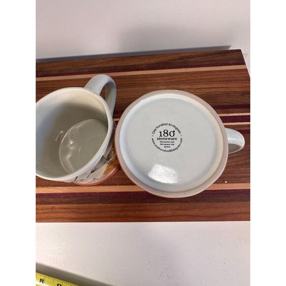 Set of 2 Ceramic Hand-drawnCoffee Mugs with Floral Butterfly Design from 180 Deg - Picture 8 of 11